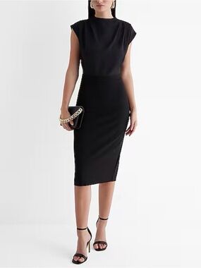 Express Black Midi Sheath Dress